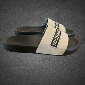 Michael Kors Women’s Sandals Slides Size 10M White and Black